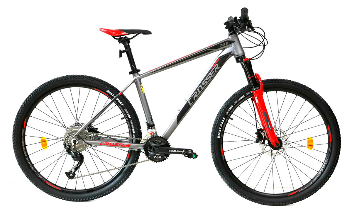 Фотографія Велосипед Crosser First MT-042 27,5" розмір М рама 18 2021 Сіро-червоний